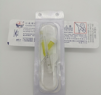 Beschikbare het Type van 24G Y Gele Iv Catheter voor Pediatrische Infusie Bij pasgeborenen