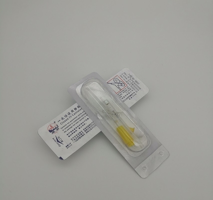Positieve Druky Type Beschikbare Gele 24 Iv Cannula voor Pediatrische Infusie Bij pasgeborenen