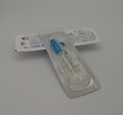 22G y-Type Beschikbare Iv Cannula Blauwe Routineinfusie Positieve Druk voor Volwassenen