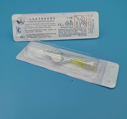 24G 	Beschikbare IV Cannula Vlindertype Gele Pediatrische Infusie Bij pasgeborenen