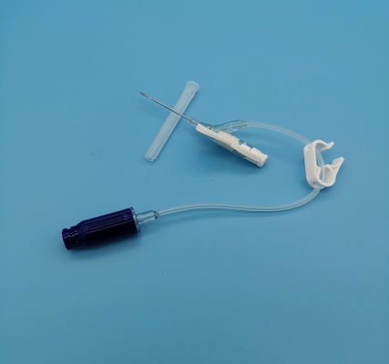 22G beschikbaar Type Iv van Vlinder Positieve Druk Cannula Routineinfusie voor Volwassenenblauw