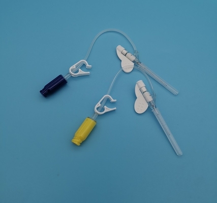 22G beschikbaar Type Iv van Vlinder Positieve Druk Cannula Routineinfusie voor Volwassenenblauw