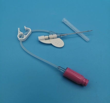 Roze Beschikbare Iv Cannula 20G Vlindertype de Infusiebloedtransfusie van de Positieve Druknoodsituatie
