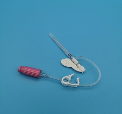 Roze Beschikbare Iv Cannula 20G Vlindertype de Infusiebloedtransfusie van de Positieve Druknoodsituatie