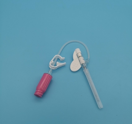 Roze Beschikbare Iv Cannula 20G Vlindertype de Infusiebloedtransfusie van de Positieve Druknoodsituatie