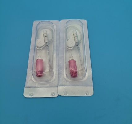Roze Beschikbare Iv Cannula 20G Vlindertype de Infusiebloedtransfusie van de Positieve Druknoodsituatie