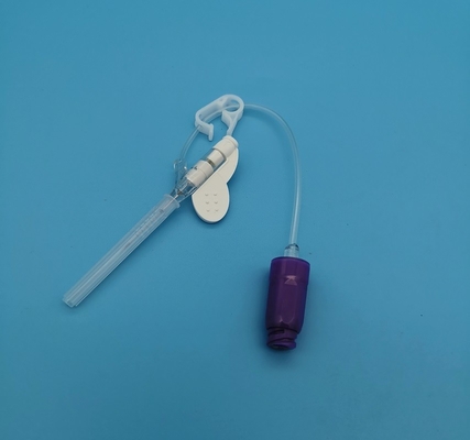 26G het Type van vlinder Positieve Druk Beschikbare Iv Cannula Uiterst kleine Bloedvatenpurple
