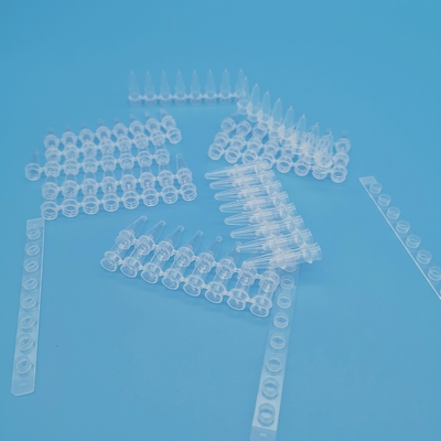 Wit 8 Strookpcr de Buizen van de Buis0.2ml Centrifuge 125 Stokken/Doos voor DNA-Extractie