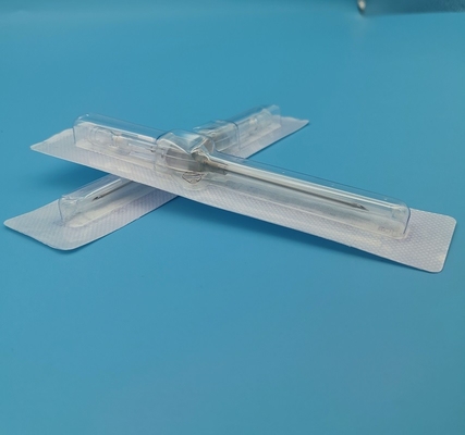 22G Deep Bule Safety I.V. Catheter Cannula met kleine vleugels CE ISO Voor schoonheidsklinieken Klasse III Instrumentenclassificatie